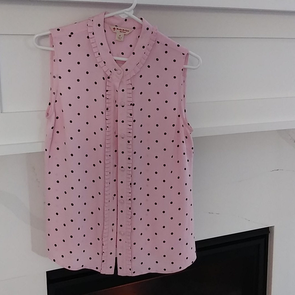 Brooks Brothers Pink Polka Dot Blouse